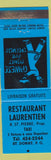 Matchbook Cover - Restaurant Laurentien St Donat QC WEAR Chinese
