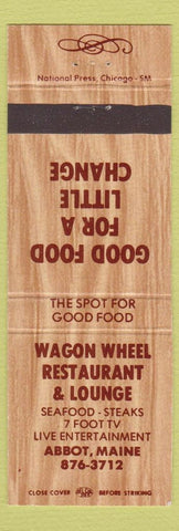 Matchbook Cover - Wagon Wheel Restaurant Abbot ME