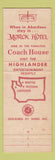 Matchbook Cover - Winthrop Hotel Tacoma WA