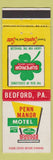 Matchbook Cover - Penn Manor Motel Bedford PA