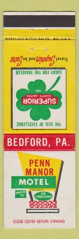 Matchbook Cover - Penn Manor Motel Bedford PA