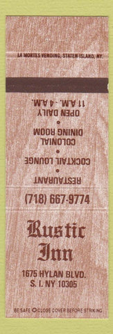 Matchbook Cover - Rustic Inn Staten Island NY