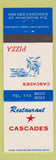 Matchbook Cover - Restaurant Cascades St Hyacinthe QC Pizza