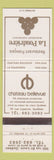 Matchbook Cover - French Restaurant La Poudriere Quebec QC