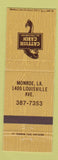 Matchbook Cover - Cattle Cabin Monroe LA