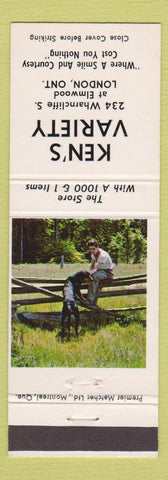 Matchbook Cover - Ken's Variety London ON