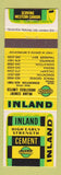 Matchbook Cover - Inland Cement Edmonton AB