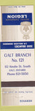 Matchbook Cover - Royal Canadian Legion Galt ON