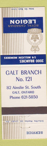 Matchbook Cover - Royal Canadian Legion Galt ON