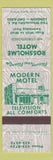 Matchbook Cover - Rossholme Motel London ON