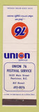 Matchbook Cover - Union 76 oil gas Penticton BC