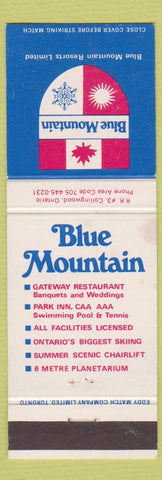 Matchbook Cover - Blue Mountain Collingwood ON WEAR
