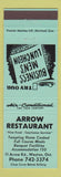 Matchbook Cover - Arrow Restaurant Weston ON