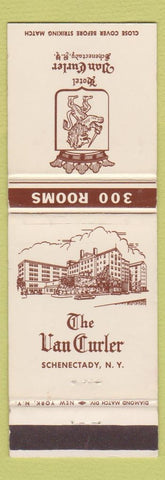 Matchbook Cover - Van Curler Hotel Schenectady NY