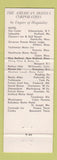 Matchbook Cover - Van Curler Hotel Schenectady NY