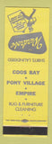 Matchbook Cover - The Wardrobe Cleaners Coos Bay Pony Village Empire  OR