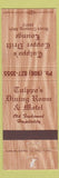 Matchbook Cover - Tupelo's Copper Drift Lounge Bruce Crossing MI