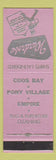 Matchbook Cover - The Wardrobe Cleaners Coos Bay Pony Village Empire  OR
