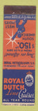 Matchbook Cover - Royal Dutch Cruise Lines Royal Netherlands New York City