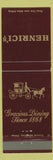 Matchbook Cover - Henrici's Chicago Des Plaines Oakbrook Rockford IL
