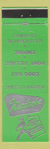 Matchbook Cover - The Wardrobe Cleaners Coos Bay Pony Village Empire  OR