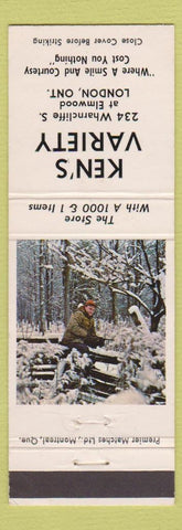 Matchbook Cover - Ken's Variety London ON