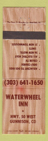 Matchbook Cover - Waterwheel Inn Gunnison Colorado