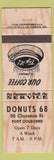 Matchbook Cover - Donuts 68 Port Colborne ON