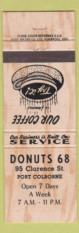 Matchbook Cover - Donuts 68 Port Colborne ON