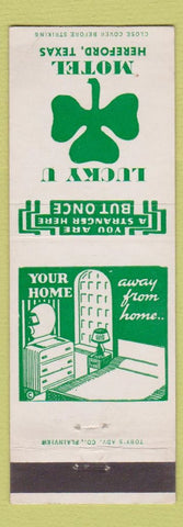Matchbook Cover - Lucky U Motel Hereford TX