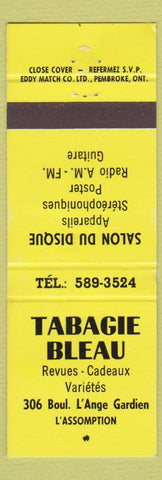 Matchbook Cover - Tabagie Bleau QC