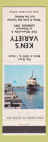 Matchbook Cover - Ken's Variety London ON