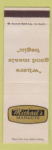 Matchbook Cover - Michael's Markets Grocery