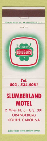 Matchbook Cover - Slumberland Motel Orangeburg SC