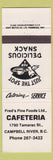 Matchbook Cover - Fred's Cafeteria Campbell River BC
