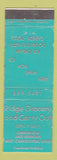 Matchbook Cover - Ridge Grocery Carry Out West Carrollton OH WEAR