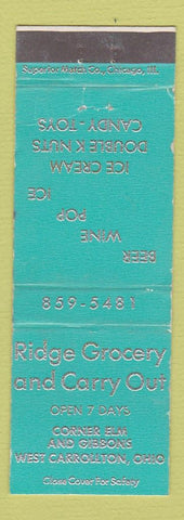 Matchbook Cover - Ridge Grocery Carry Out West Carrollton OH WEAR