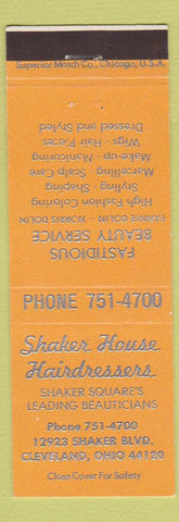 Matchbook Cover - Shaker House Salon Cleveland OH