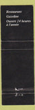 Matchbook Cover - Le Martinet La Pocatiere QC