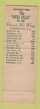 Matchbook Cover - Cick Villa Hotel Court Elizabeth N