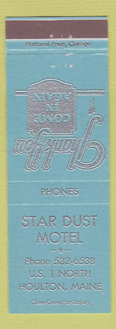 Matchbook Cover - Star Dust Motel Houlton ME