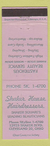 Matchbook Cover - Shaker House Salon Cleveland OH