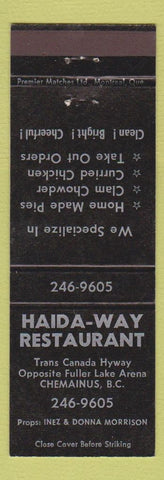 Matchbook Cover - Haida Way Restaurant Chemainus BC