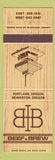 Matchbook Cover - Beef and Brew Portland Beaverton OR