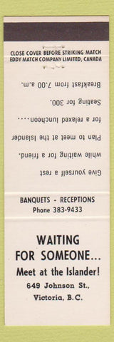 Matchbook Cover - The Islander Victoria BC