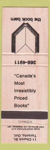 Matchbook Cover - Book Barn Toronto ON