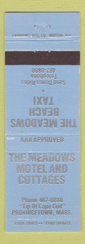 Matchbook Cover - Meadows Motel Cottages Providencetown MA Taxi