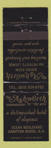 Matchbook Cover - Ashworth by the Sea Hampton Beach NH