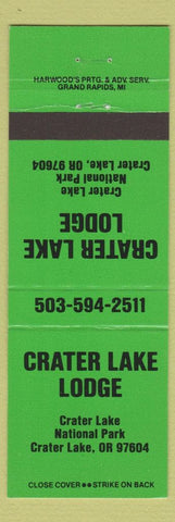 Matchbook Cover - Crater Lake Lodge Crater Lake OR