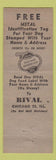 Matchbook Cover - Rival Dog Food